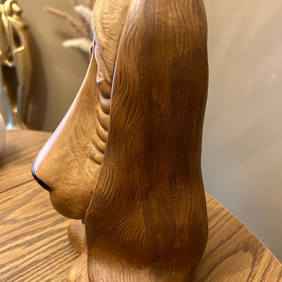 Vintage Brown Crying Basset Hound Mid Century Modern Ceramic Figurine MC… - Picture 3 of 11